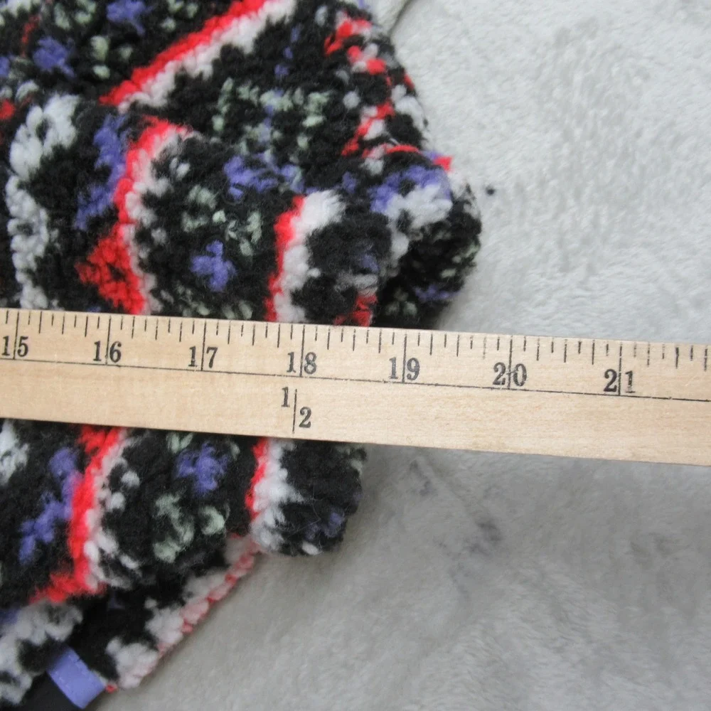 DSG Aztec Jacket Girls Medium Black Cozy Fleece Full Zip Funky Fair Isle $55 NEW
